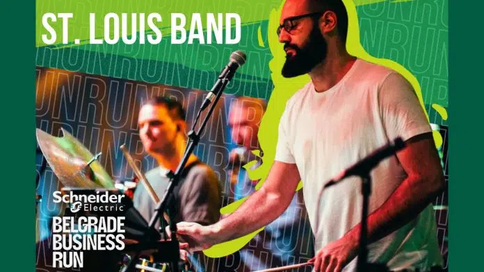 Sv Louis Band Predvoden Markom Louisom Nastupa Na Schneider Electric
