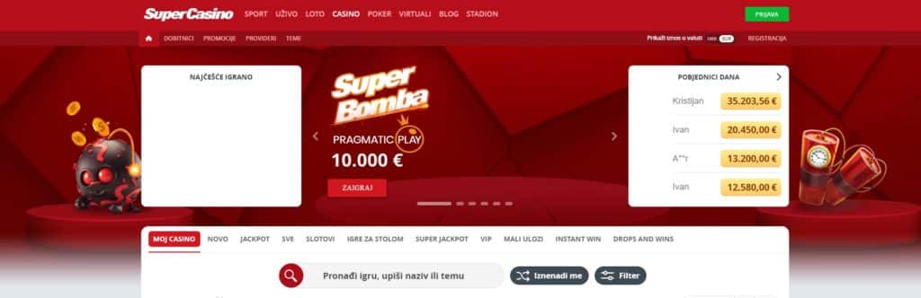 početna stranica supersport kasina
