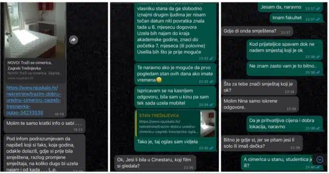 Muskarac Uhodi Studentice Preko Oglasa Za Stan Objavio Jezive Poruke
