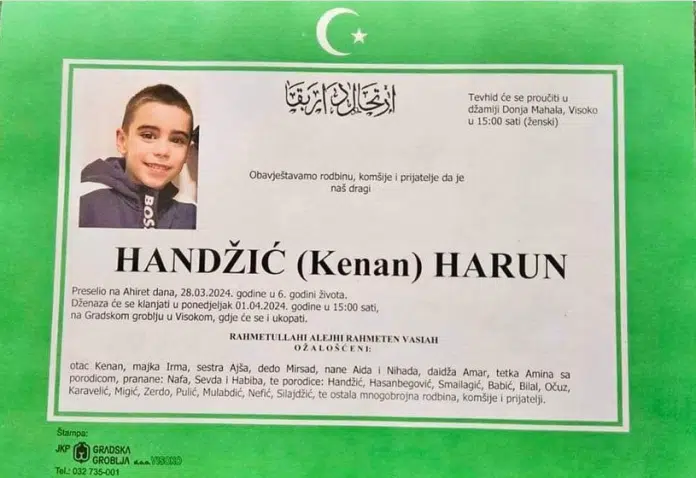 Pretuzna Nedjelja U Bih Na Ahiret Je Preselio Maleni Harun