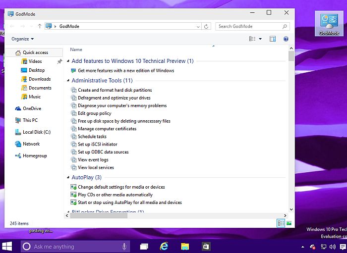 šta god je u modi u windows 10