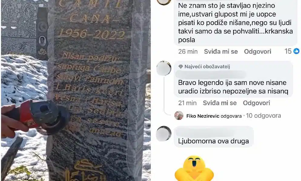 Brojne reakcije nakon videa Fahrudina kako s nišana očevog groba brusi ime svoje bivše supruge: “Bravo legendo”