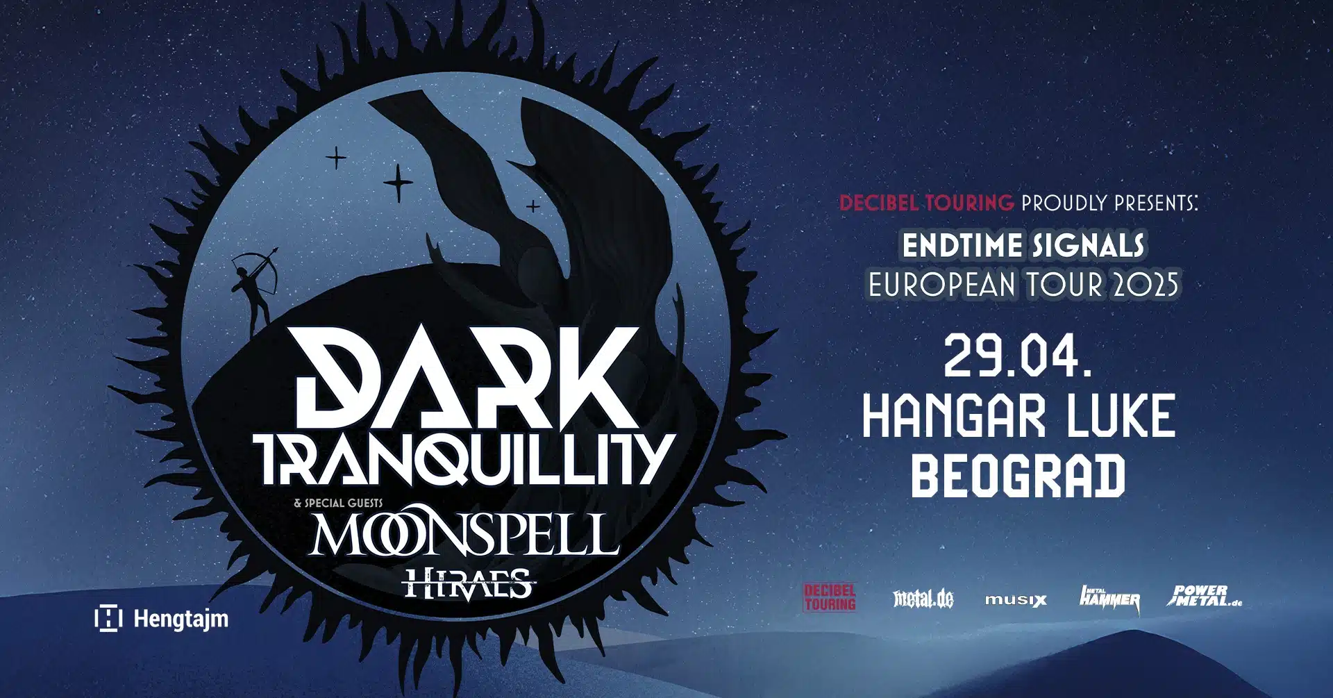 Dark Tranquility, Moonspell i Hiraes // Hangar // 29.04.