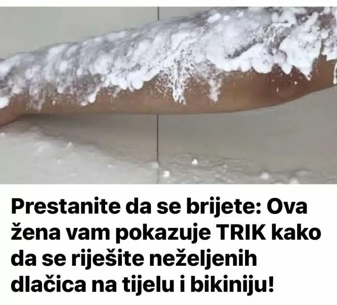 Prestanite da se brijete: Ova žena vam pokazuje TRIK kako