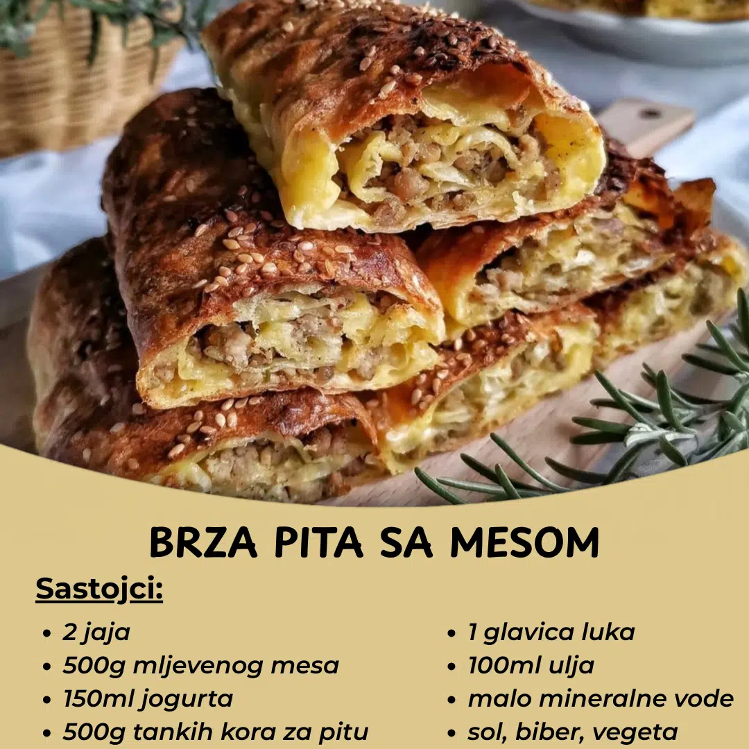 Brza pita sa mesom – Gotova za manje od sat vremena!
