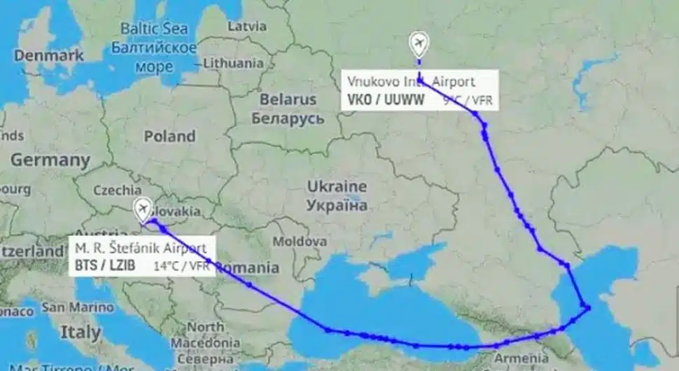 Ficov avion krenuo u Moskvu