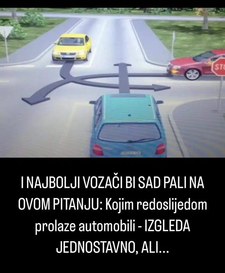 I NAJBOLJI VOZAČI BI SAD PALI NA OVOM PITANJU: Kojim redoslijedom prolaze automobili – IZGLEDA JEDNOSTAVNO, ALI…