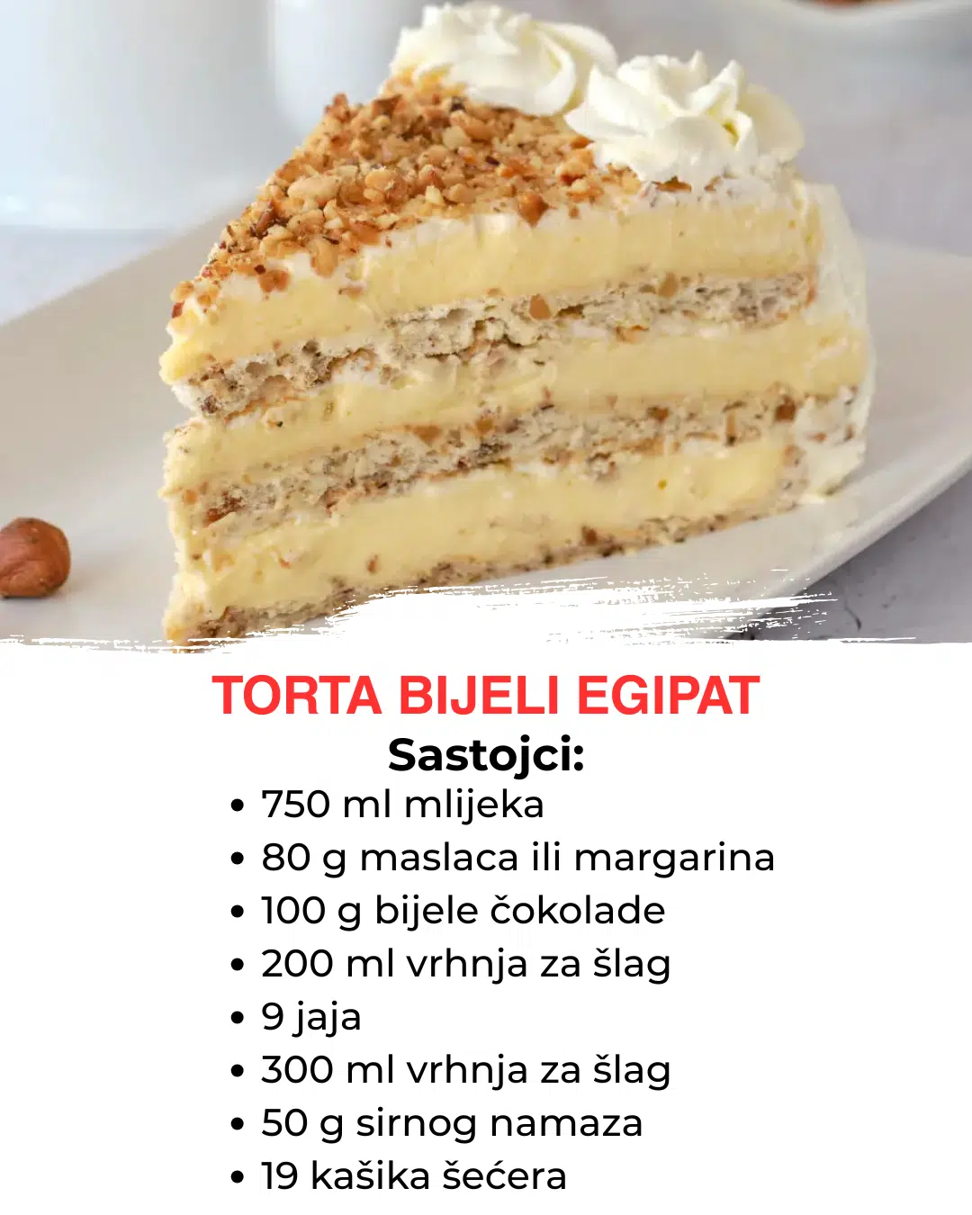 Torta Bijeli Egipat – Preukusna svečana poslastica kojoj niko ne odoli