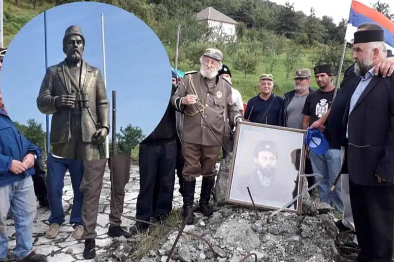 Uhapšen vlasnik imanja na kojem je postavljen spomenik četničkom zločincu Pavlu Đurišiću