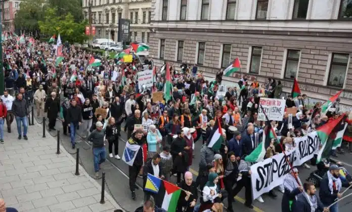 Građani Sarajeva na protestima za slobodnu Palestinu, pozvali na prekid