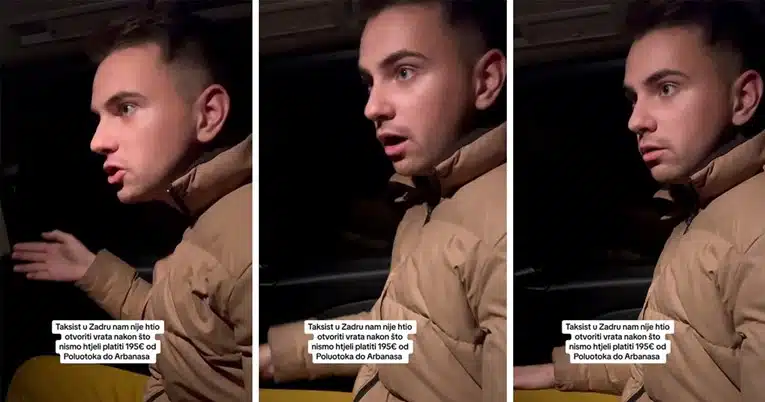 Snimio taksista u Zadru: Tražio je 195 eura za vožnju od nekoliko kilometara i onda nas zaključao (VIDEO)