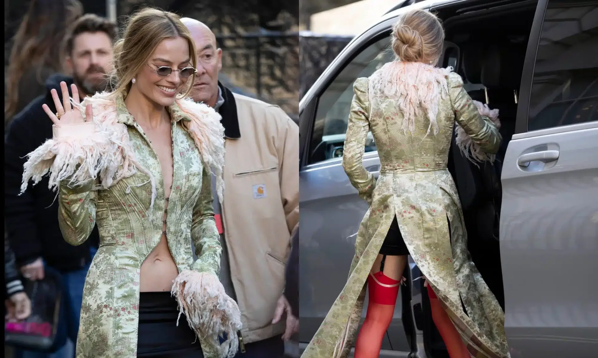 Margot Robbie u najhrabrijem izdanju dosad: Ispod kaputa samo crvene halterice i minica