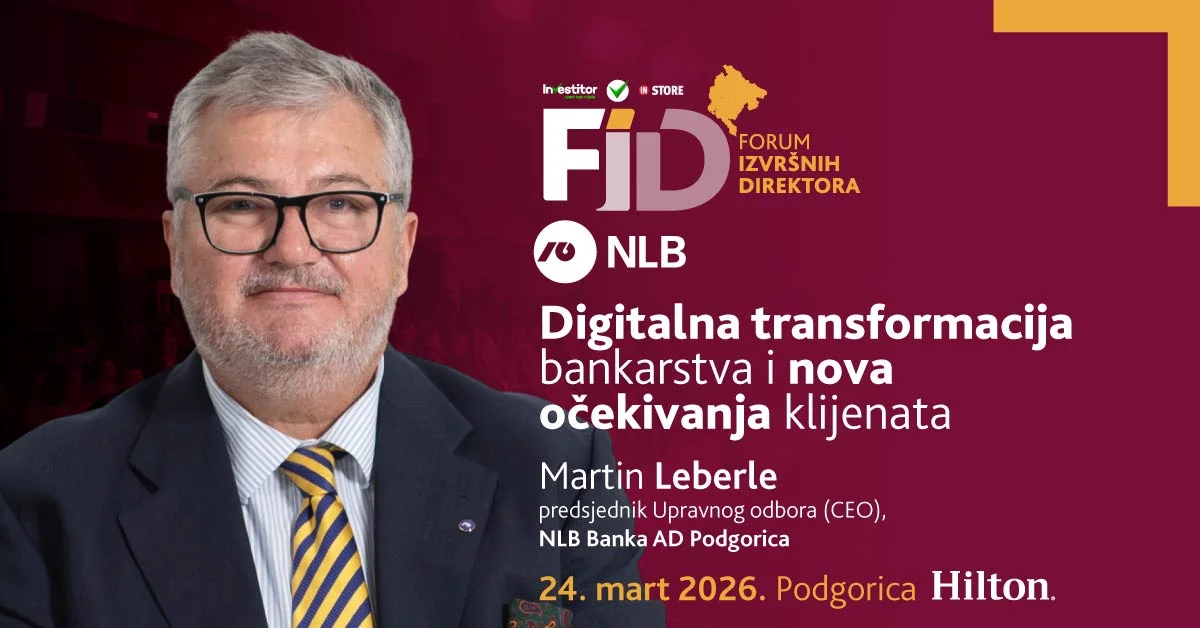 Martin Leberle (NLB banka AD Podgorica) govori na FID 2026:  Finansijski sektor kao partner crnogorske ekonomije