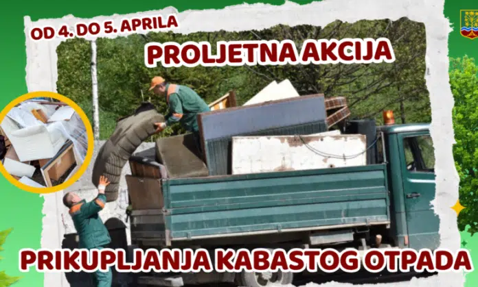 Proljetna akcija prikupljanja kabastog otpada: 4. i 5. aprila na
