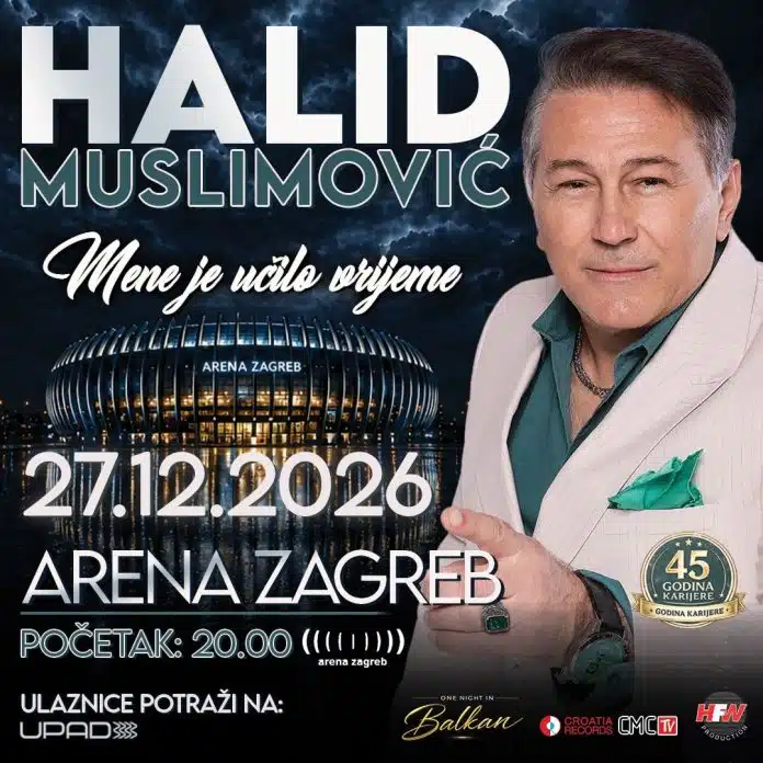 Halid Muslimović zakazao spektakl 27. decembra u zagrebačkoj Areni